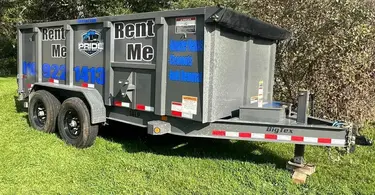 15-yard rubber wheel dumpster